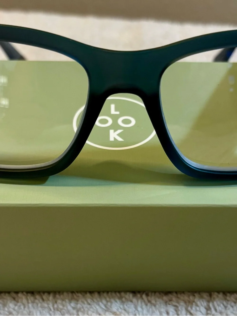 Look Optic Women's Rectangle Glasses in Matte Beige